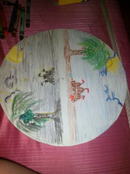 Day and Night Spinning Card - color your work, with one side day and the other side night