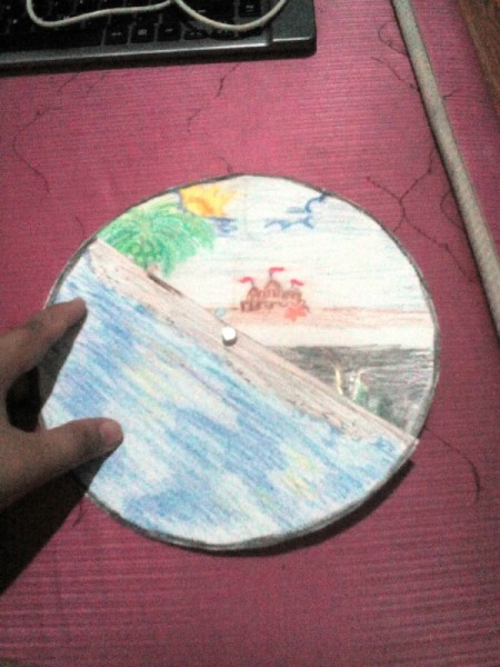 Day and Night Spinning Card - night scene partially seen