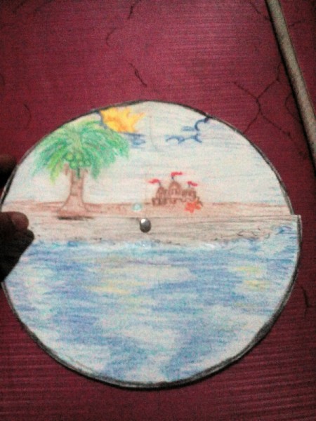 Day and Night Spinning Card - spin the smaller piece of cardboard to see the change from day to night