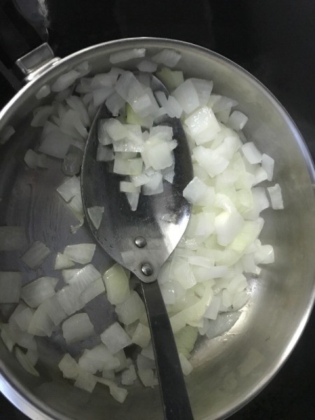 sautéing onion