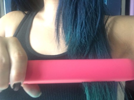 DIY Temporary Ombre Hair - set with a flat iron