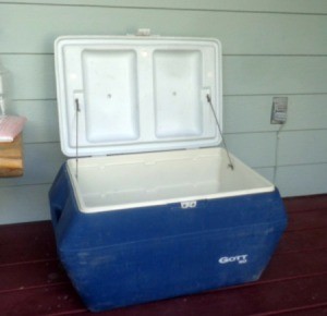 Replacement Ice Containers for Gott 60 Ice Chest - blue and white ice chest