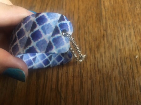 Plastic Bottle and Washi Tape Bracelet - punch a hole at each end and drop chain through