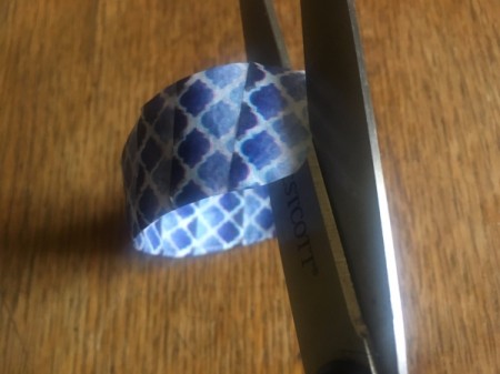 Plastic Bottle and Washi Tape Bracelet  - round out the two ends