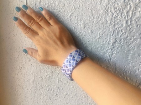 Plastic Bottle and Washi Tape Bracelet - wear bracelet