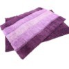 Purple rubber backed rugs.