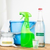 Supplies for making your own homemade cleaning solutions.