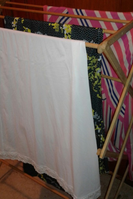 Use a Clothesline or Drying Rack - laundry on drying rack