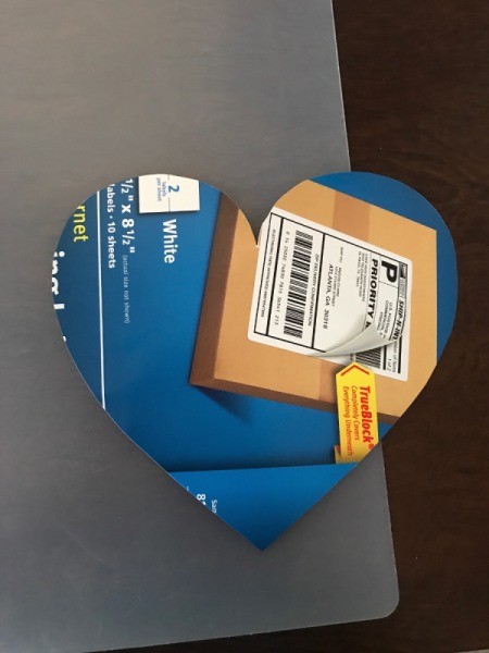 Geometric Paper Heart Decor - cut in out