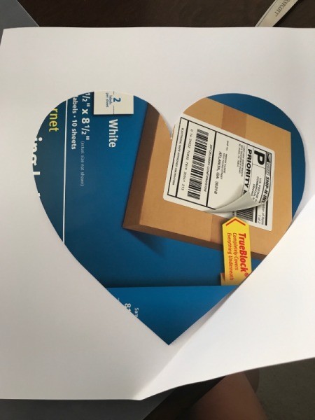 Geometric Paper Heart Decor - fold scrapbook paper along the sides of the heart