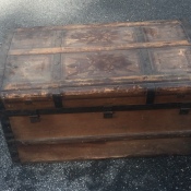 An old steamer trunk.