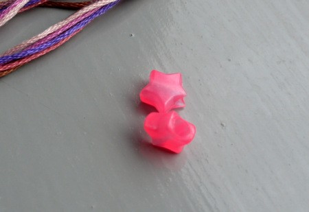 Friendship Bracelet with Simple Sliding Knot - large holed beads