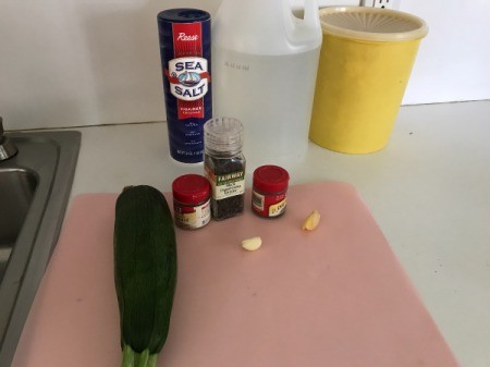 Zucchini Refrigerator Pickles ingredients