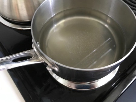 heating brine on stove