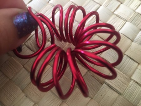 Mini Floral Wire Pumpkins - gently bring the ends together to form a donut shape