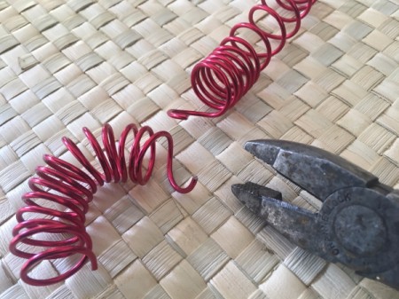 Mini Floral Wire Pumpkins - snip in half if making two pumpkins from one length of wire