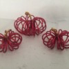 Mini Floral Wire Pumpkins - three pumpkins