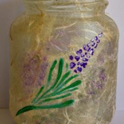 Sweet Lavender Jar Party Light - enhance the stamped image with paint