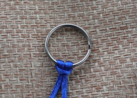 Beaded Key Ring - tightened cord