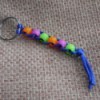 Beaded Key Ring - brightly colored bead key ring or fob