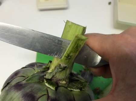 peeling artichoke stock