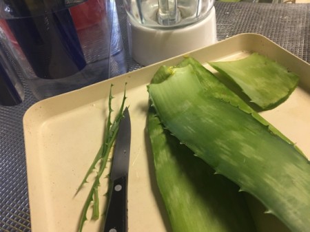 removing spikes from Aloe Vera