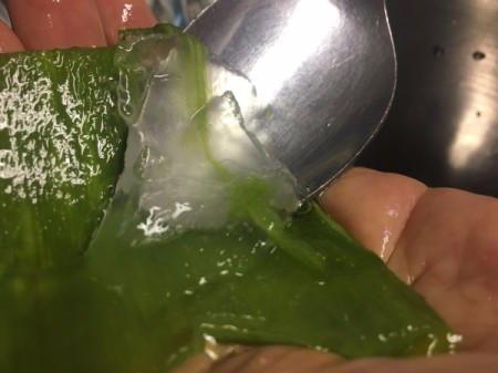 removing Aloe Vera gel