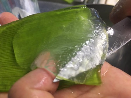 removing Aloe Vera gel