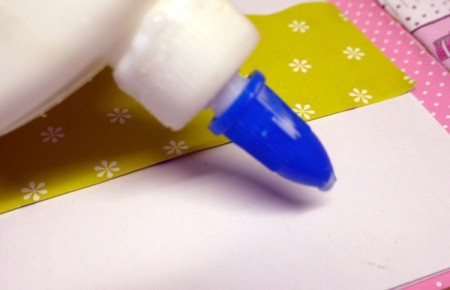 Hanging Baubles Greetings Card - glue wider piece to bottom of the card