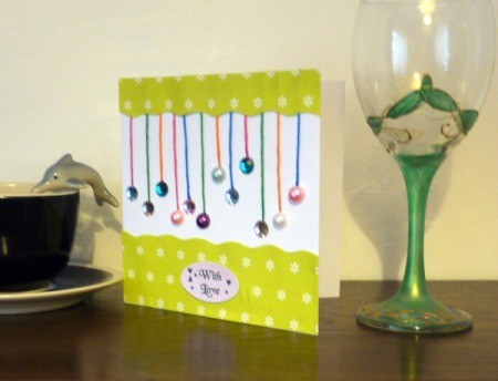 Hanging Baubles Greetings Card - all done