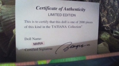 certificate of authenticity