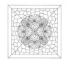 Mosaic Tile Mandala Adult -
Coloring Page - black and white drawing of the mosaic