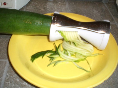 spiraling zucchini
