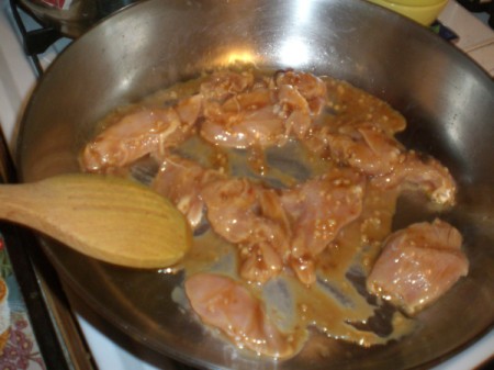 cooking chicken