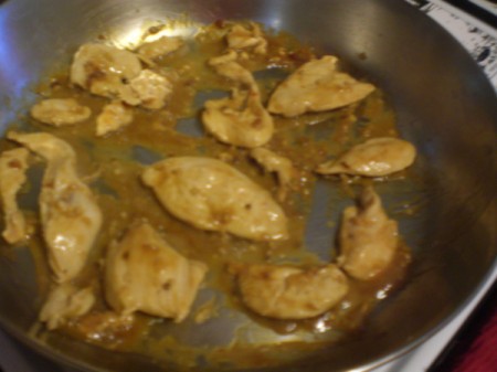 cooking chicken