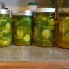 filled pickle jars with lids