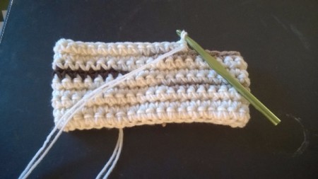 Crocheted "Timber" Neck Pillow Pattern - continue for 43 rows