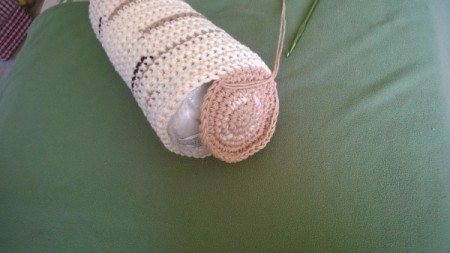 Crocheted "Timber" Neck Pillow Pattern - sewing on second end