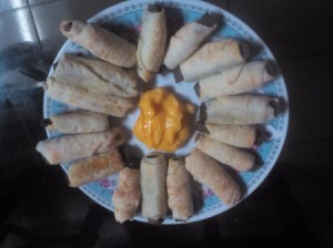 Fish Sticks in Mozzarella Blankets