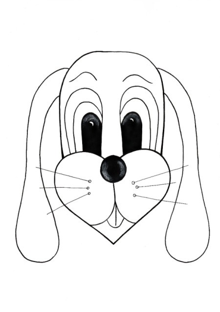 Kids' Artwork - Sweet Puppy Mosaic  - PDF of the puppy