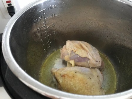 browning chicken in pressure cooker