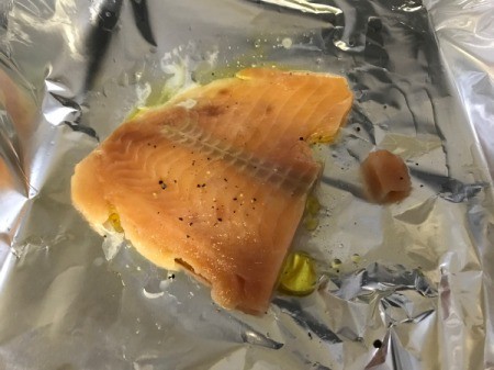 Baked Salmon on foil
