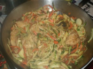 Chicken Zoodle-Do finished in pan
