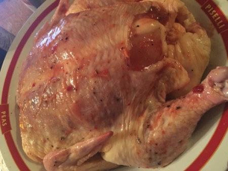 Jammy Roast Chicken - Chicken rubbed with jam