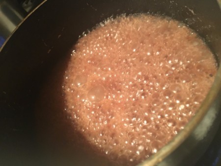 Jammy Roast Chicken - making glaze from chicken juices