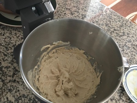 blended sugar and butter