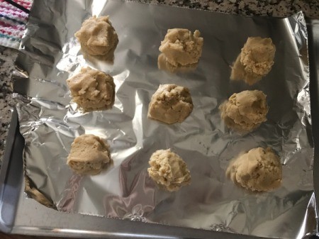 Cake Cookies on foil