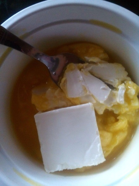 Cream Cheese Sweetheart Cake - In another bowl mix softened butter and cream cheese.