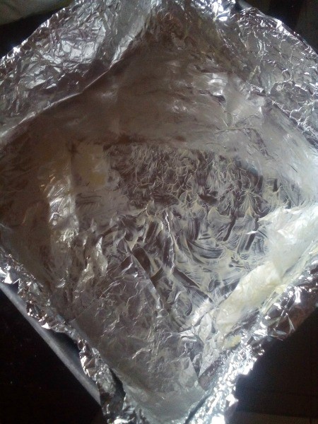 Cream Cheese Sweetheart Cake - Line pan with a greased foil.