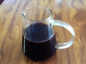 a finished cup of Vegan Worcestershire Sauce